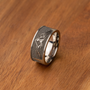 Size 10 Titanium with Mountain Engraving