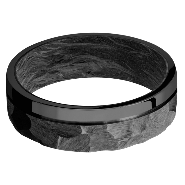 Zirconium + Rock , Polish Finish + Carbon Fiber Sleeve Emblem