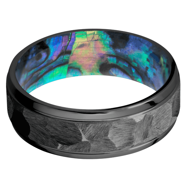 Zirconium + Rock , Polish Finish + Abalone Emblem