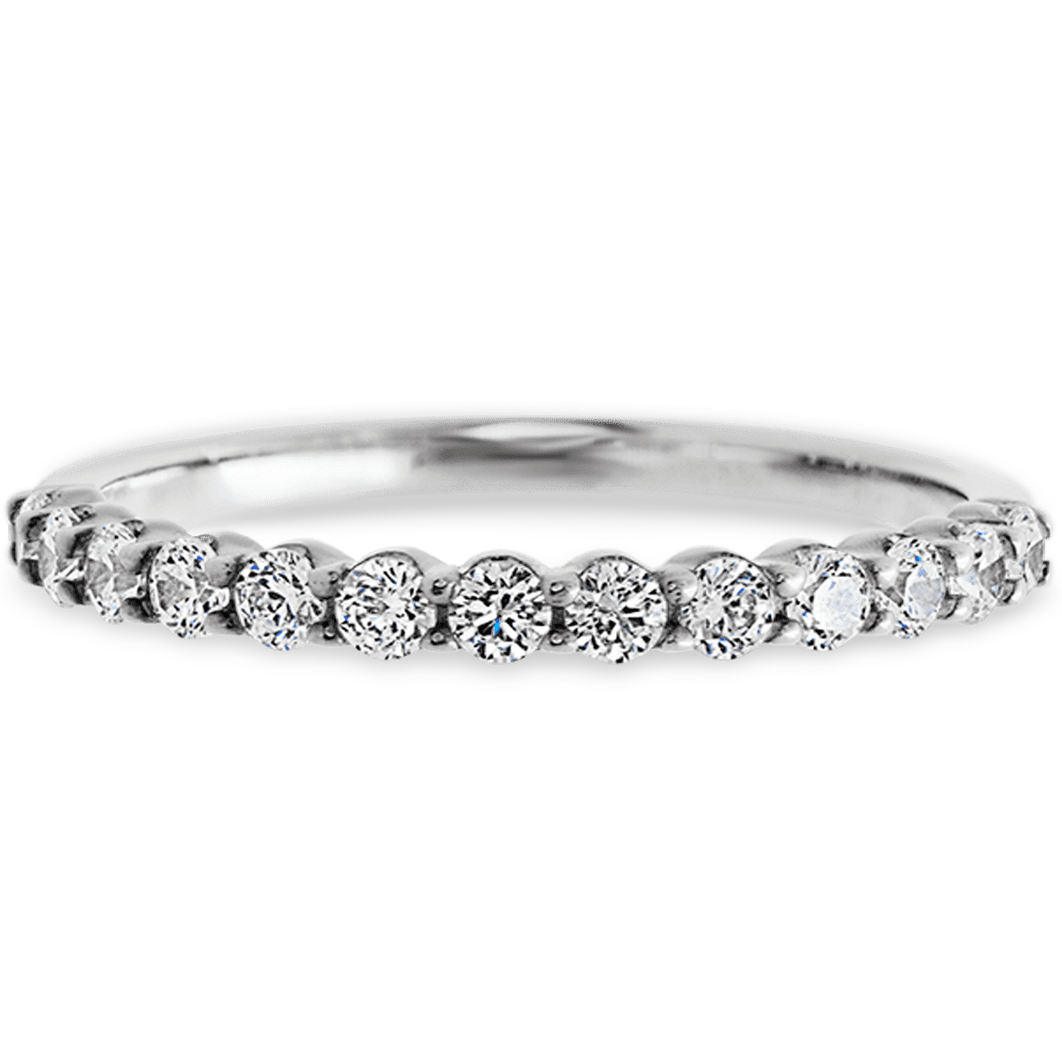 Eternity 14k White Gold + White Diamonds
