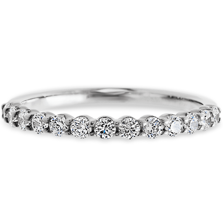Eternity 14k White Gold + White Diamonds Womens Wedding or Everyday Ring