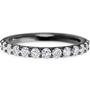 Half Eternity Zirconium + White Diamonds