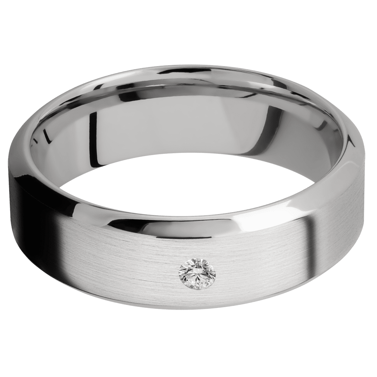 10K White Gold + Satin , Polish Finish