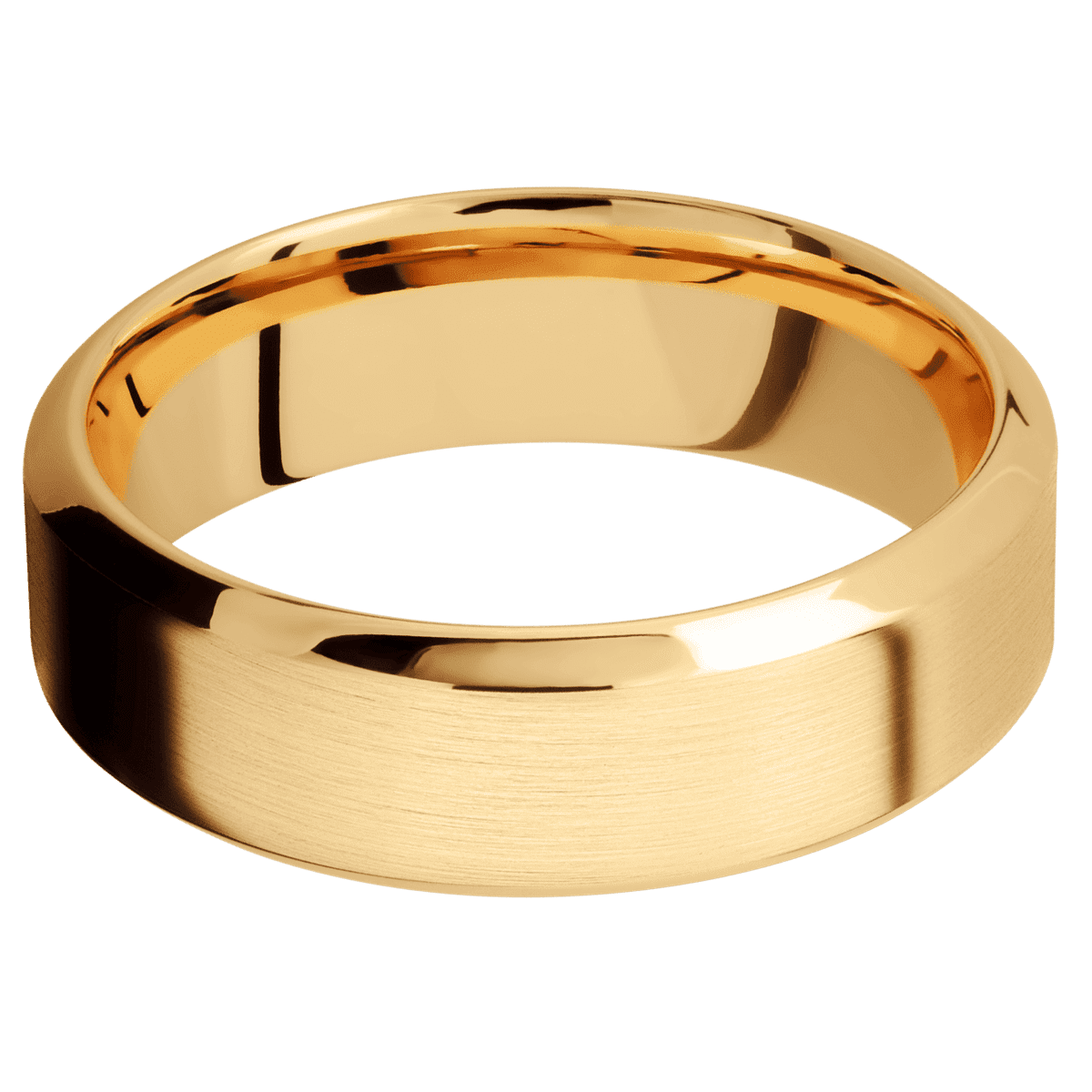14K Yellow Gold + Satin , Polish Finish