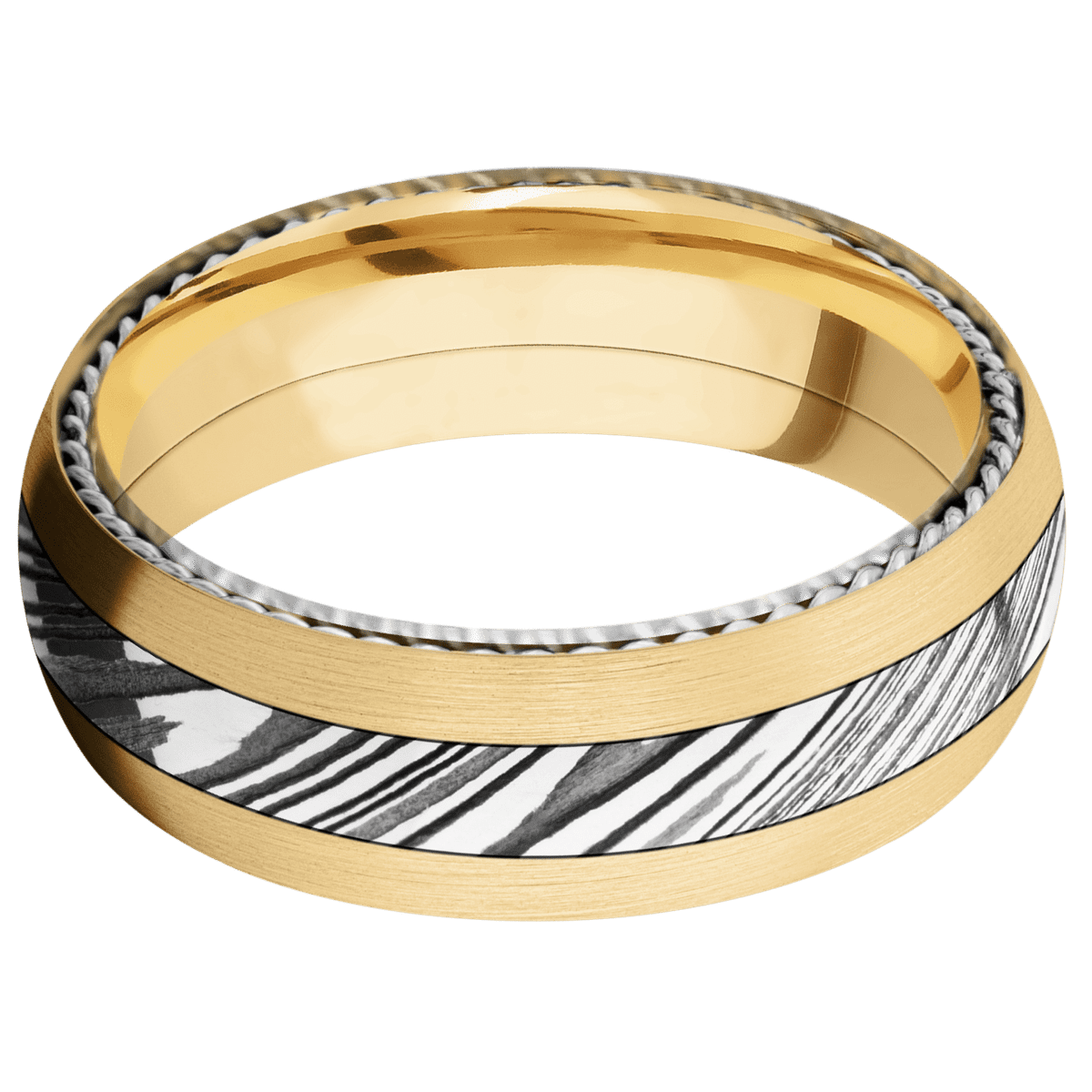 10K Yellow Gold + Satin Finish