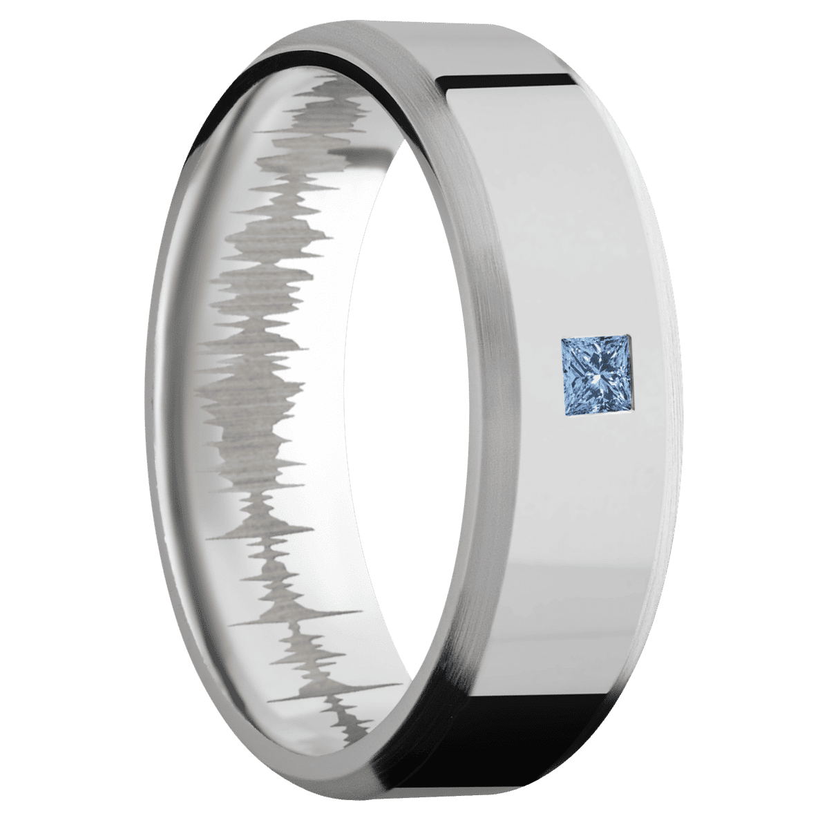 10K White Gold + Polish , Satin Finish