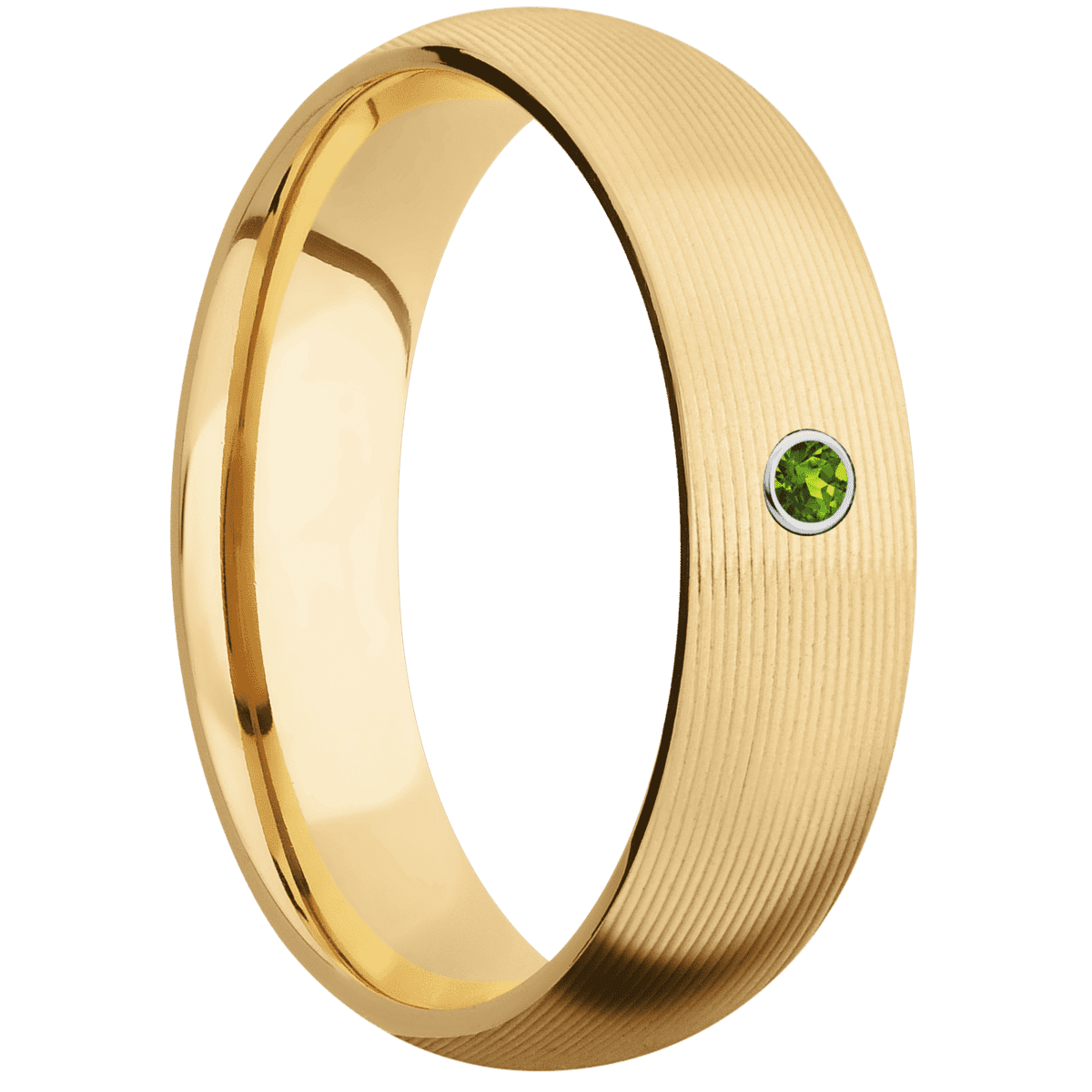 10K Yellow Gold + Machine Finish