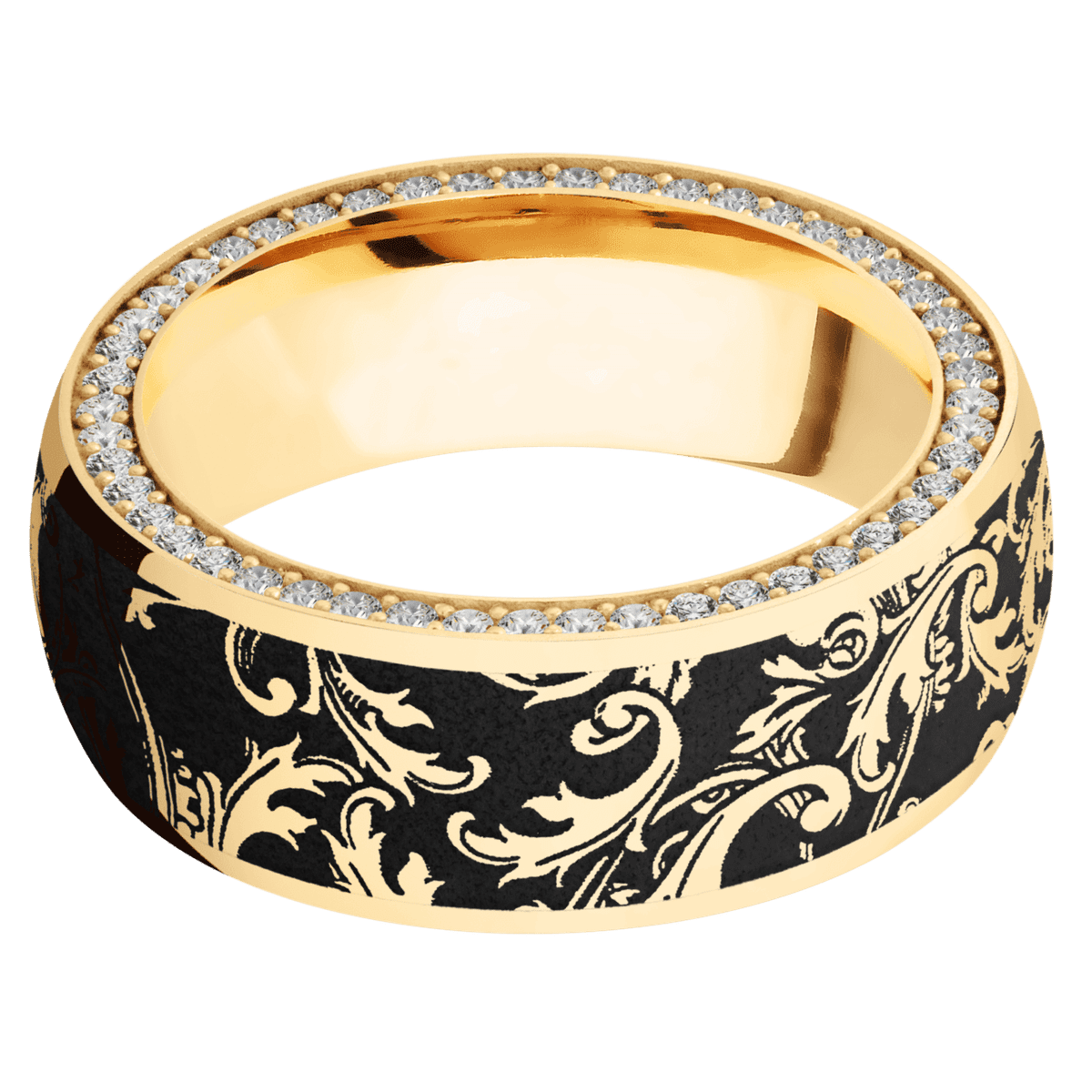 14K Yellow Gold + Polish Finish