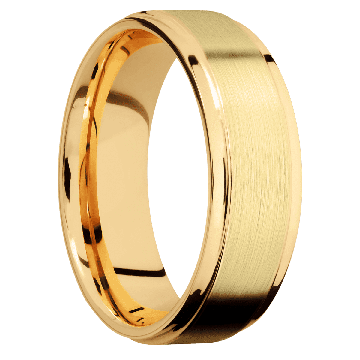 22K Yellow Gold + Satin , Polish Finish