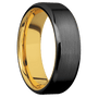 Zirconium + Satin , Polish Finish + 18K Yellow Gold