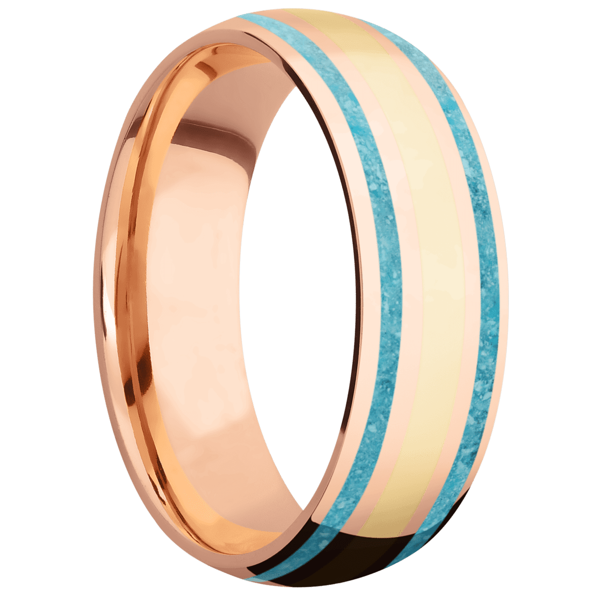 10K Rose Gold + Polish Finish