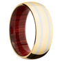 10K Yellow Gold + Polish Finish + Red Heart