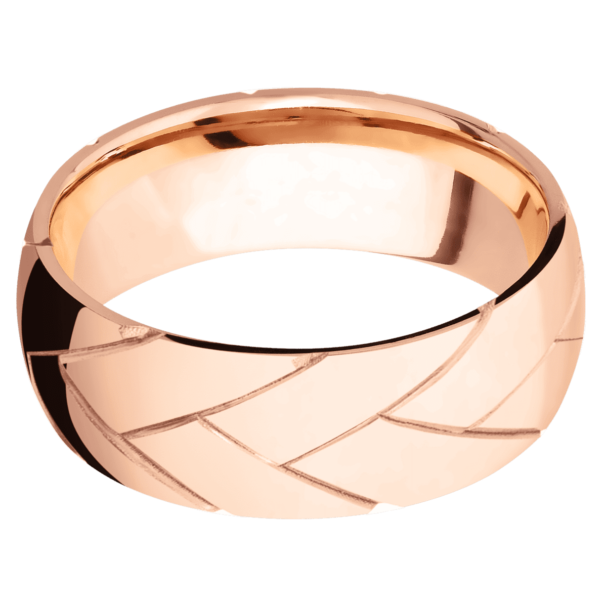 10K Rose Gold + Polish Finish