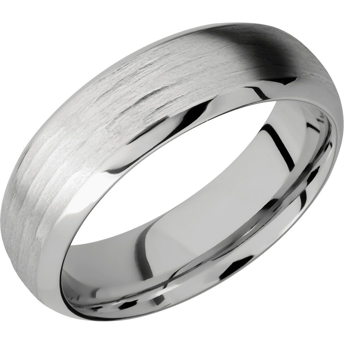 18K White Gold + Treebarkh , Polish Finish + 14K White Gold