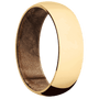 14K Yellow Gold + Polish Finish + Maple Burl