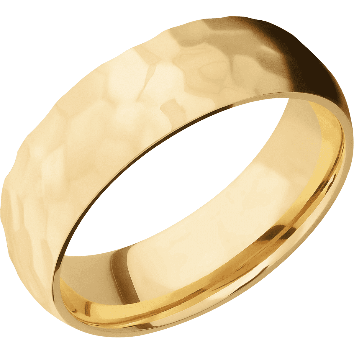 10K Yellow Gold + Rockpolish Finish