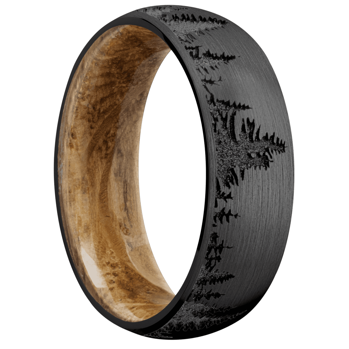 Zirconium + Satin Finish + Whiskey Barrel