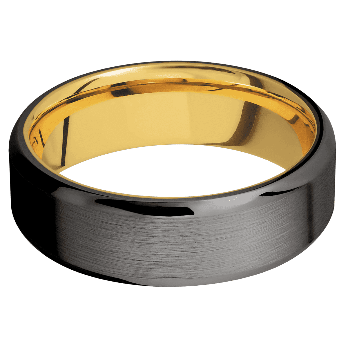 Tantalum Noir + Satin , Polish Finish + 18K Yellow Gold