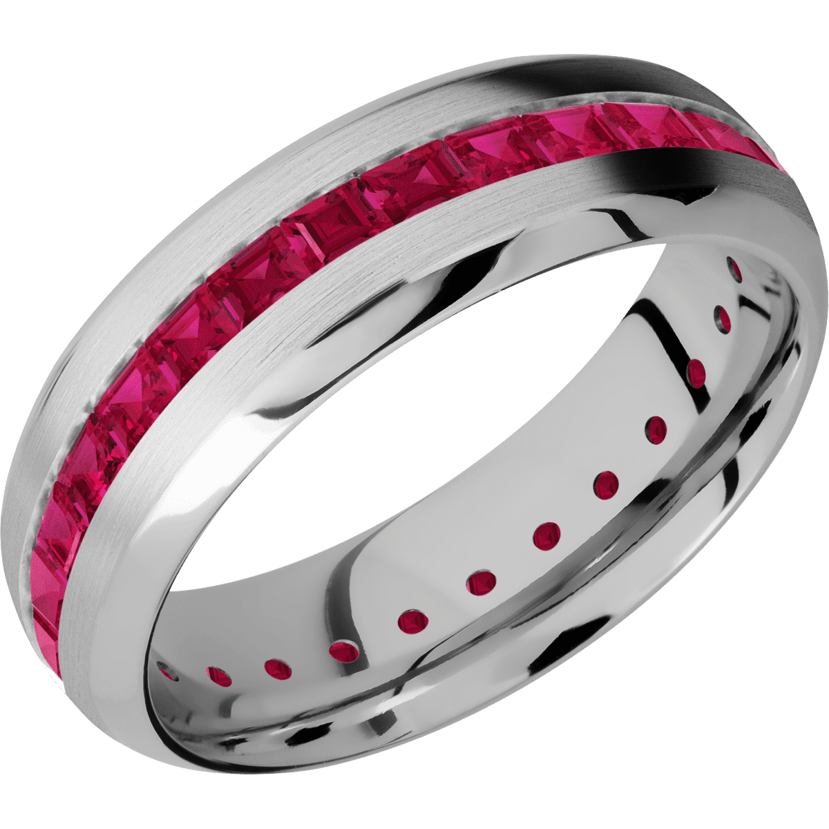 14K White Gold + Satin , Polish Finish