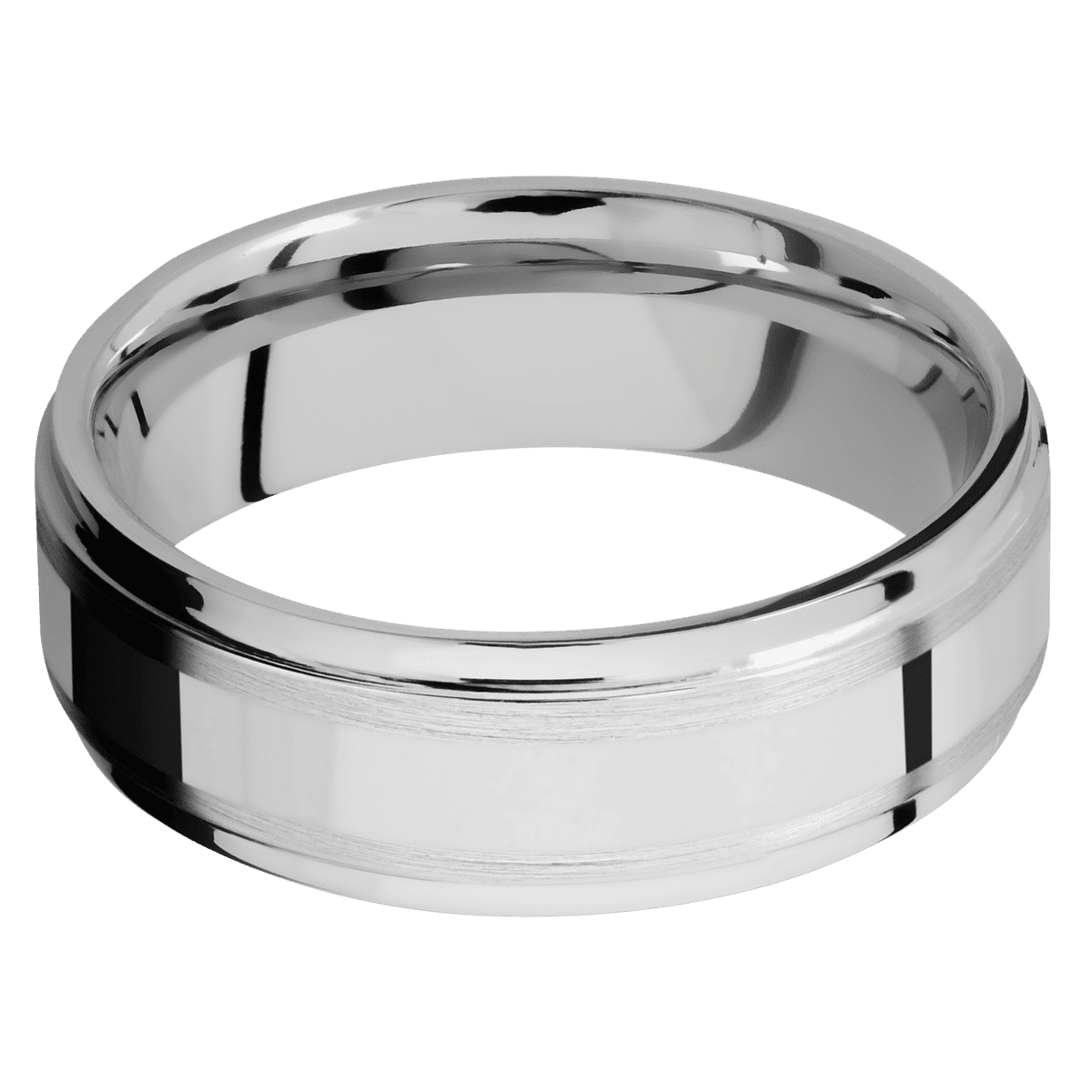 14K White Gold + Satin , Polish Finish