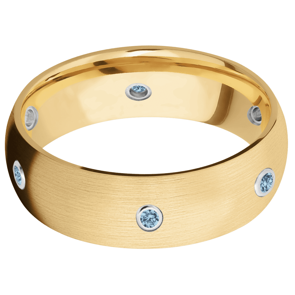 10K Yellow Gold + Satin Finish