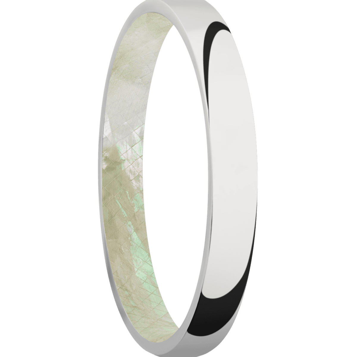 Titanium + Polish Finish + Freshwater Mother of Pearl