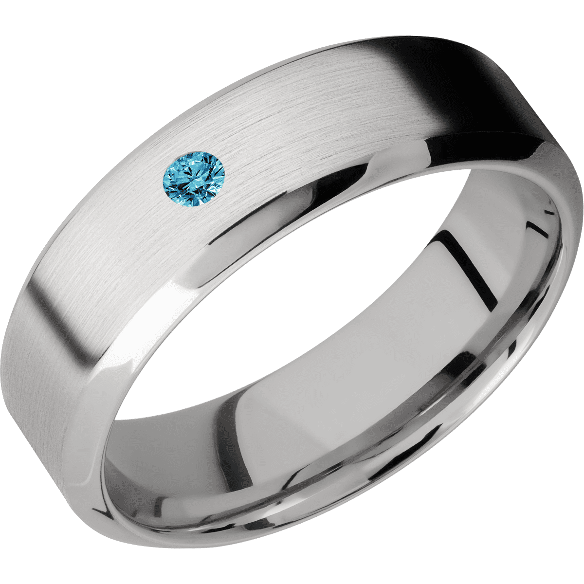 14K White Gold + Satin , Polish Finish