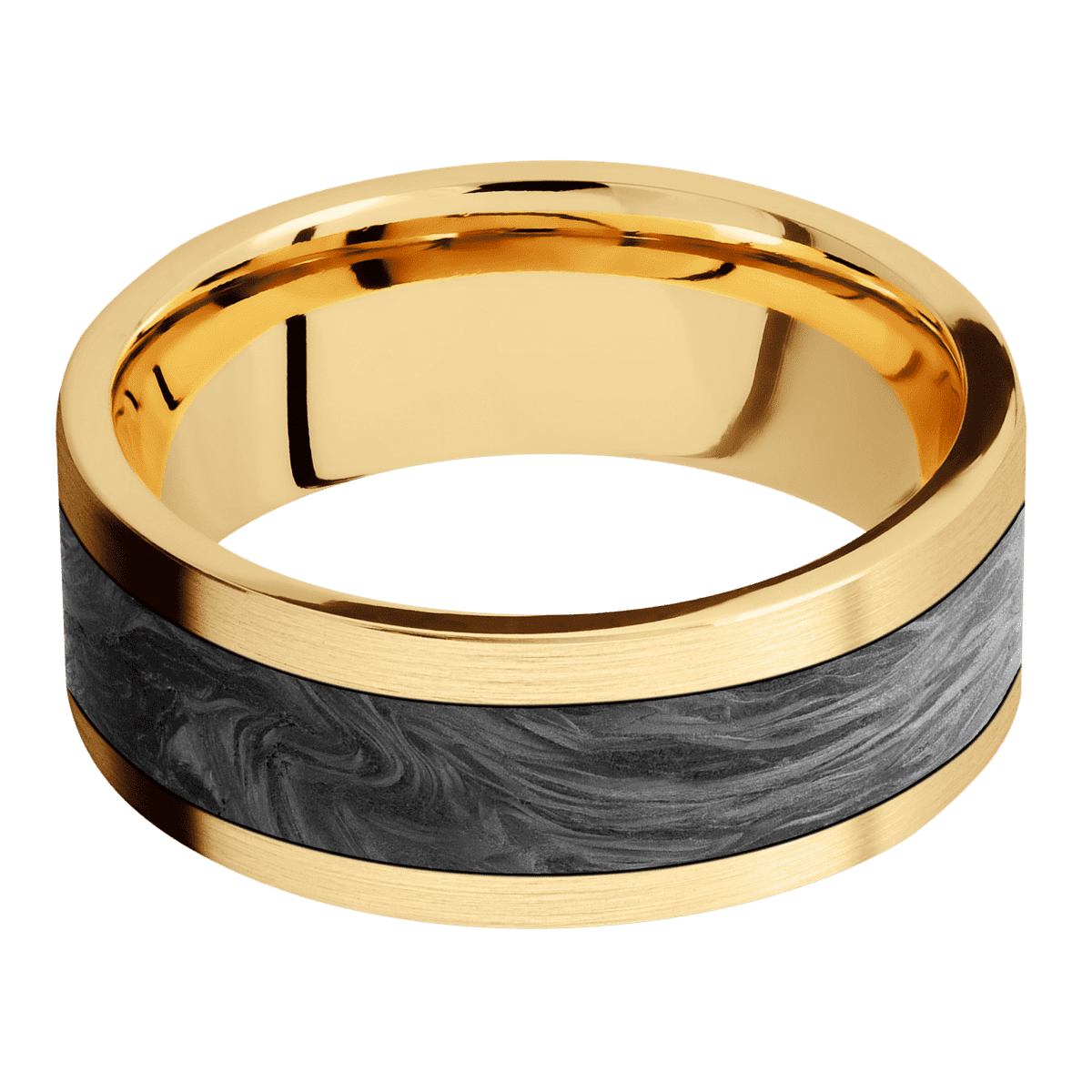 14K Yellow Gold + Satin Finish