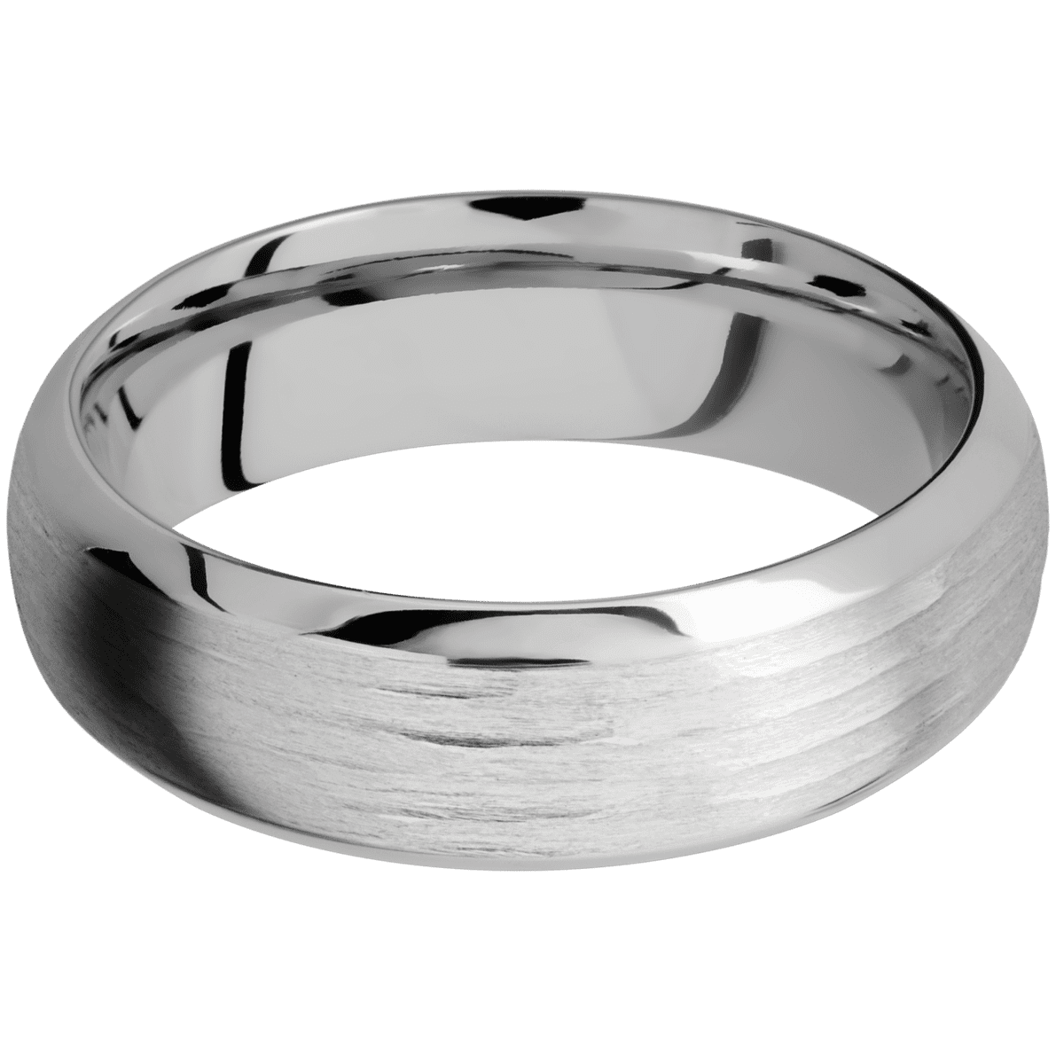 18K White Gold + Treebarkh , Polish Finish + 14K White Gold