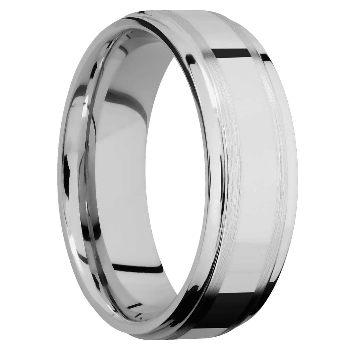 14K White Gold + Satin , Polish Finish