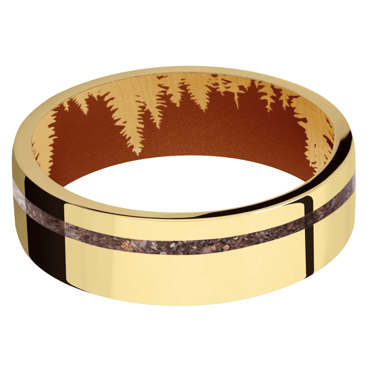 14K Yellow Gold + Polish , Polish Finish + Tequila Sunrise