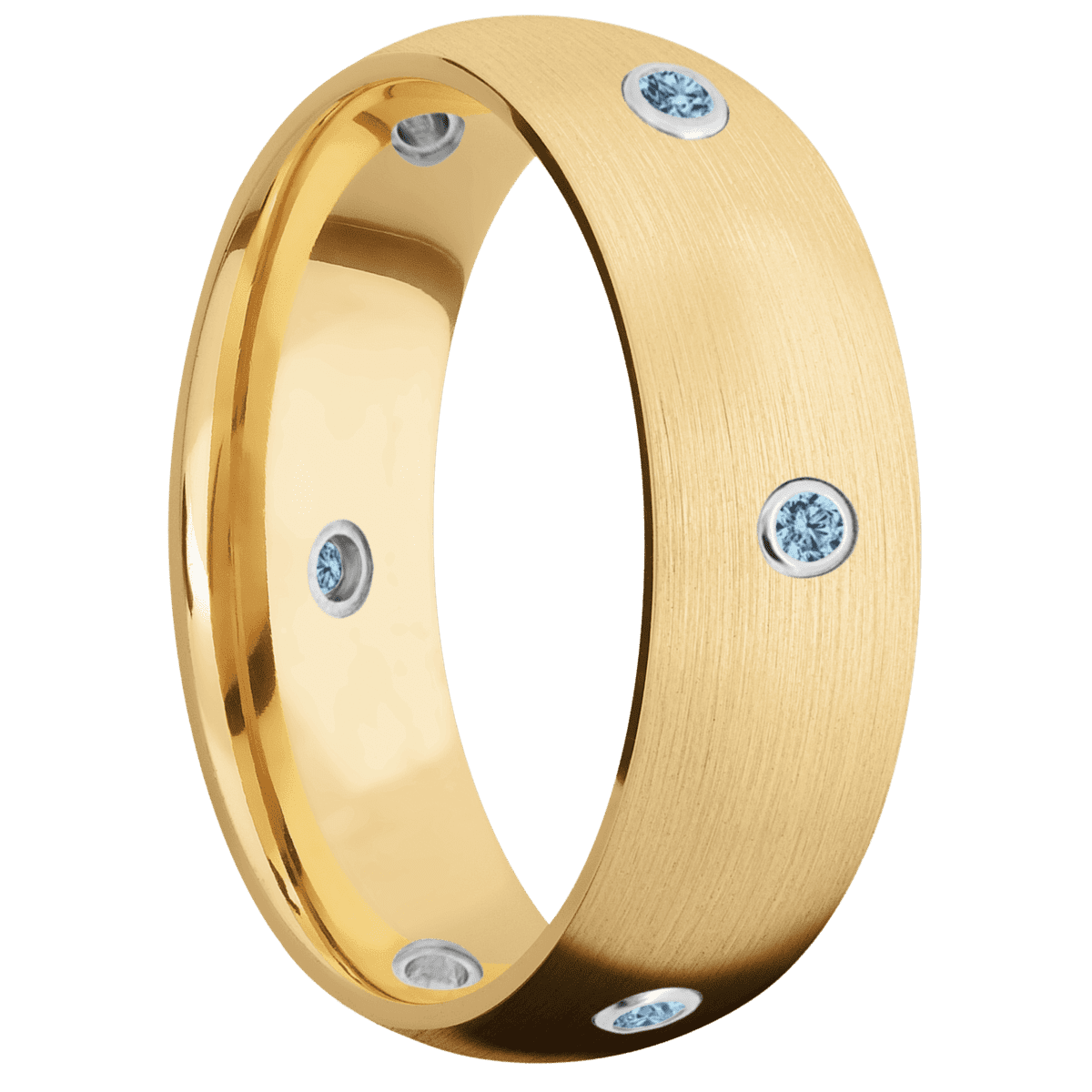10K Yellow Gold + Satin Finish