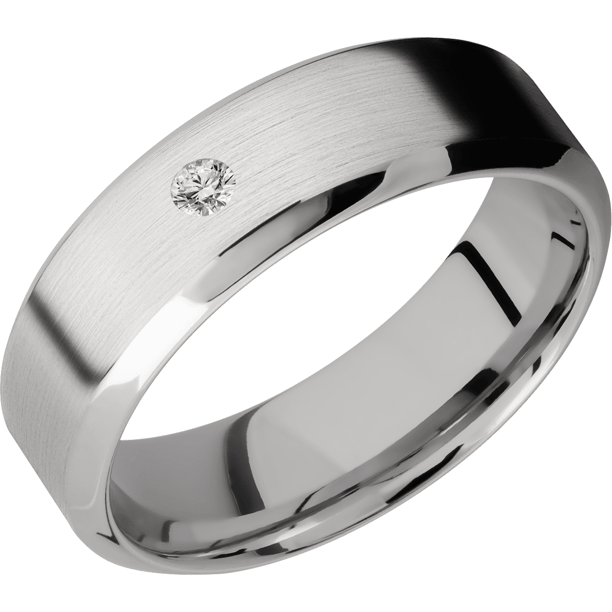 10K White Gold + Satin , Polish Finish