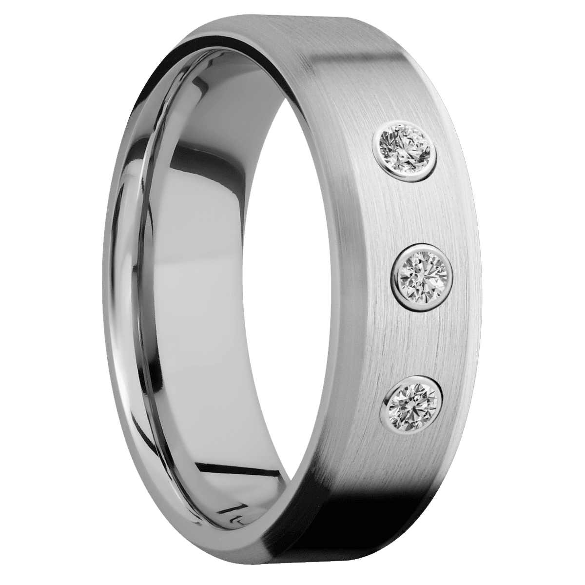 14K White Gold + Satin , Satin Finish