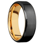 Zirconium + Satin , Polish Finish + 14K Yellow Gold