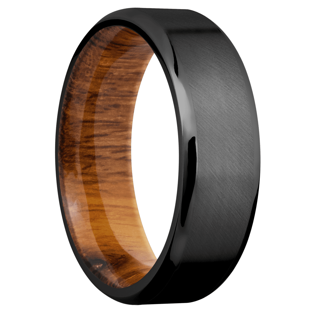 Zirconium + Anglesatin , Polish Finish + Desert Iron Wood