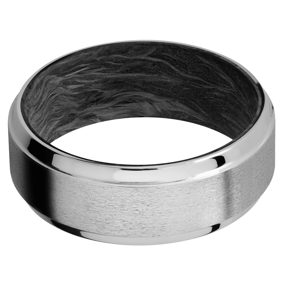 Titanium + Stone , Polish Finish + Forged Carbon Fiber