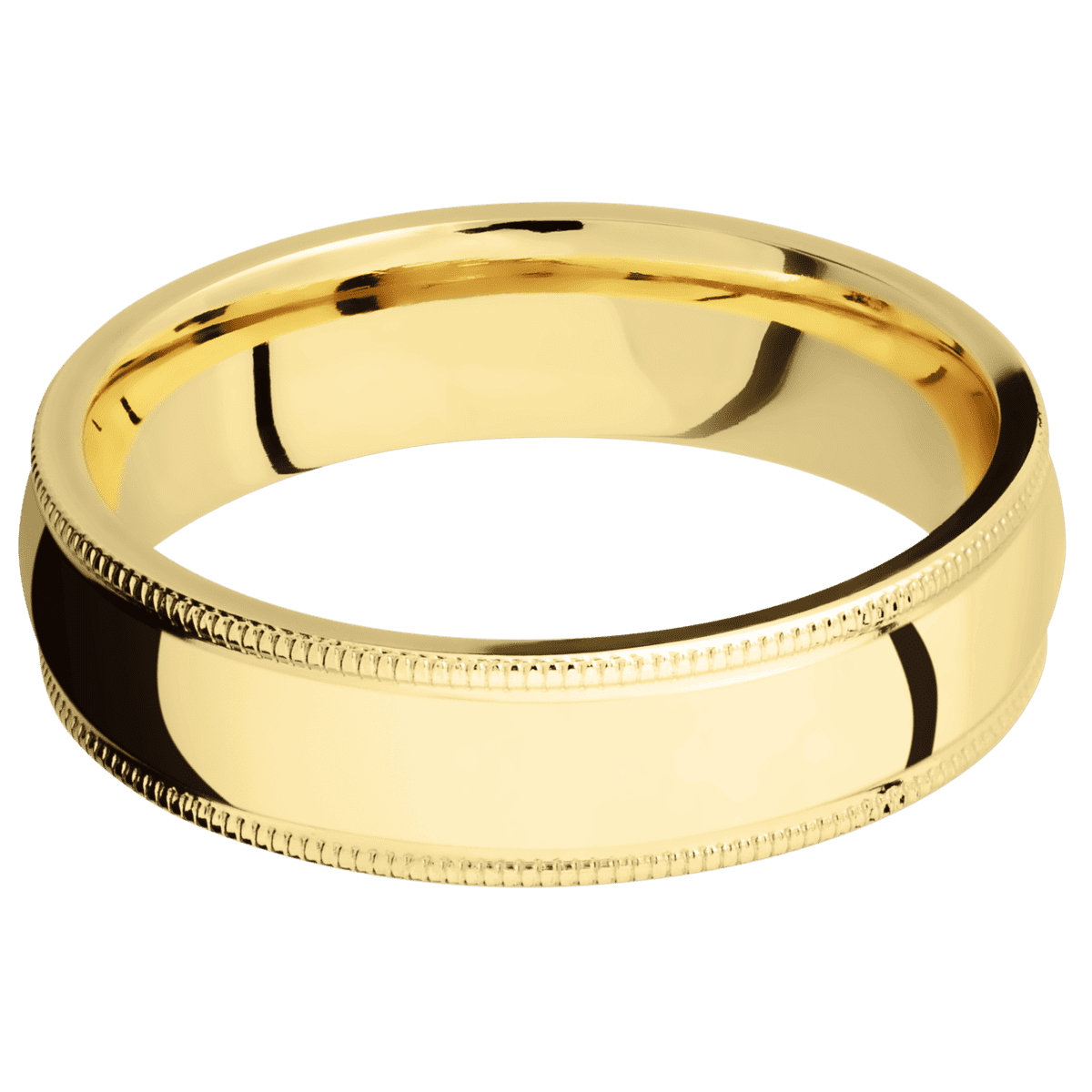 18K Yellow Gold + Polish Finish