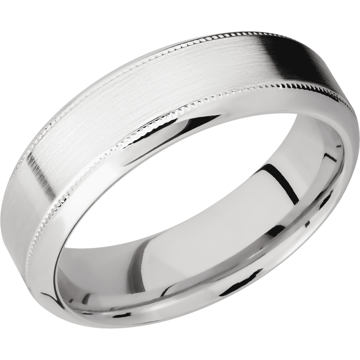 14K White Gold + Satin , Polish Finish