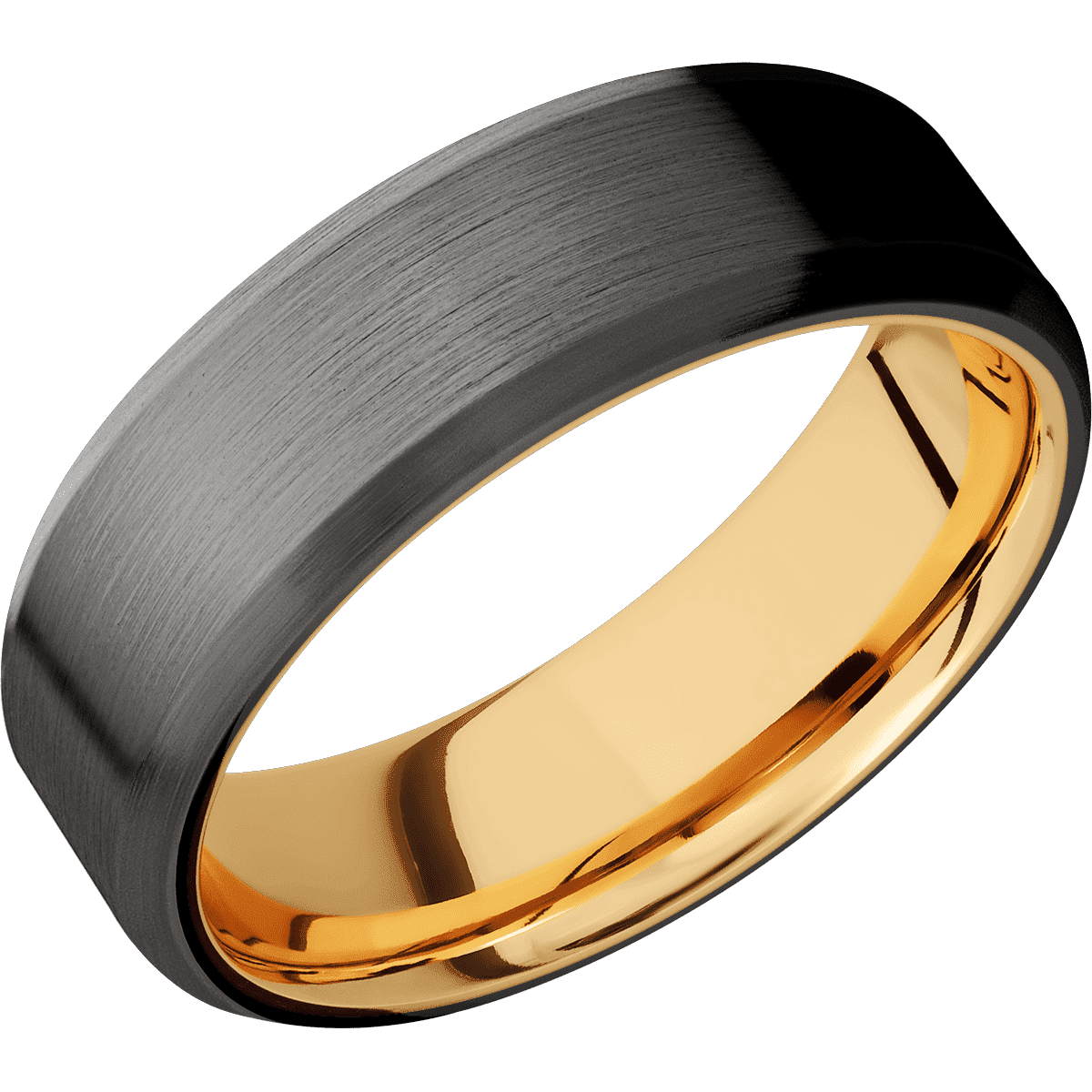 Tantalum Noir + Satin , Satin Finish + 14K Yellow Gold