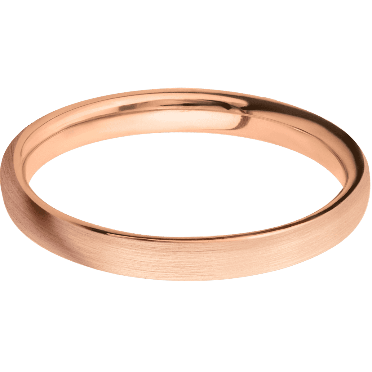 10K Rose Gold + Satin Finish