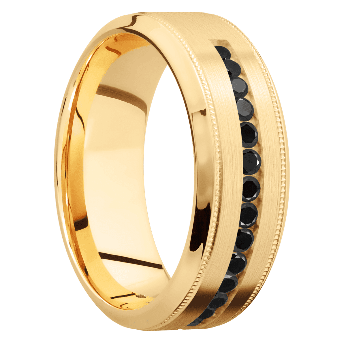 14K Yellow Gold + Satin , Polish Finish