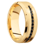 14K Yellow Gold + Satin , Polish Finish