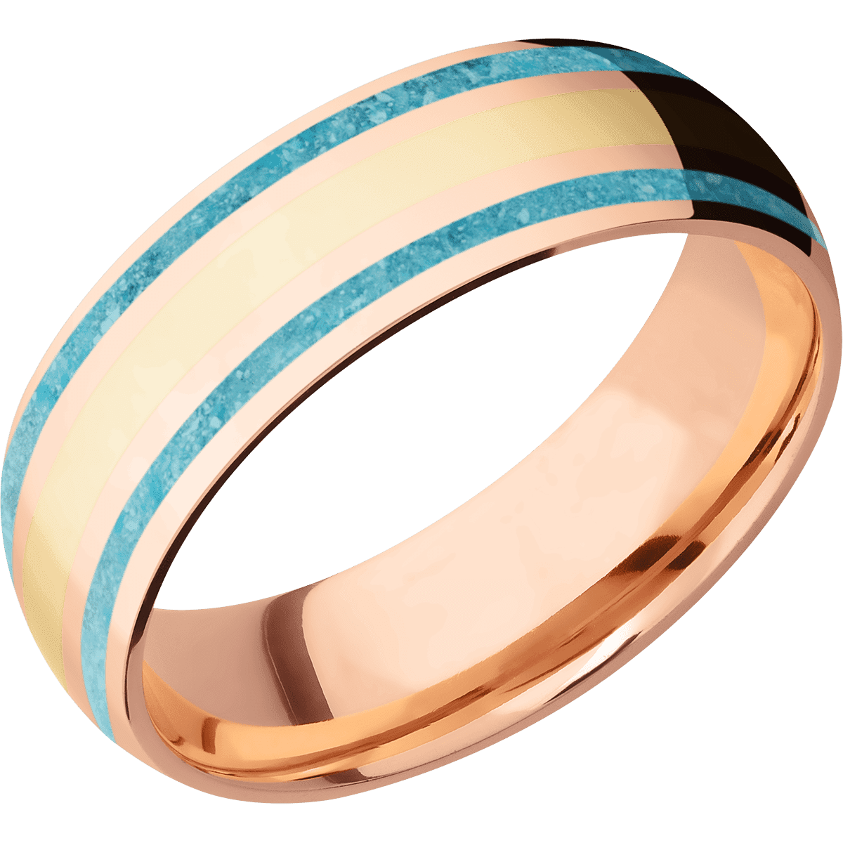 10K Rose Gold + Polish Finish