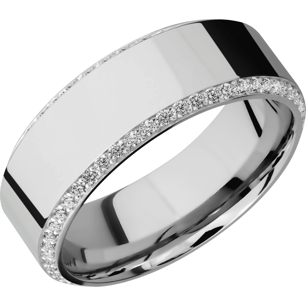 14K White Gold + Polish , Polish Finish