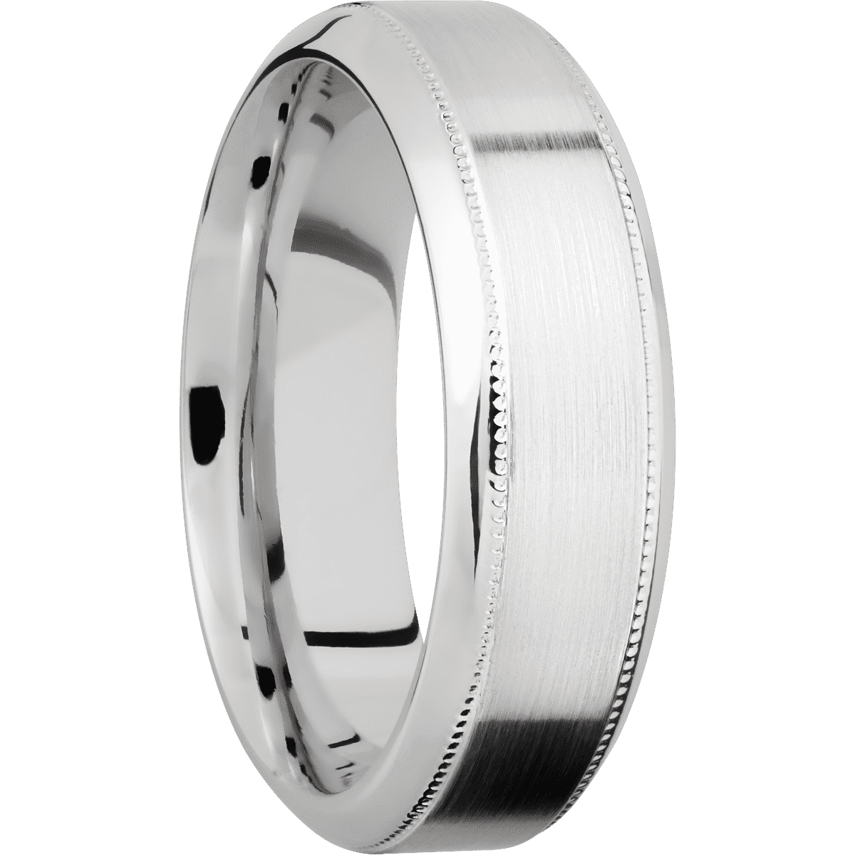 14K White Gold + Satin , Polish Finish