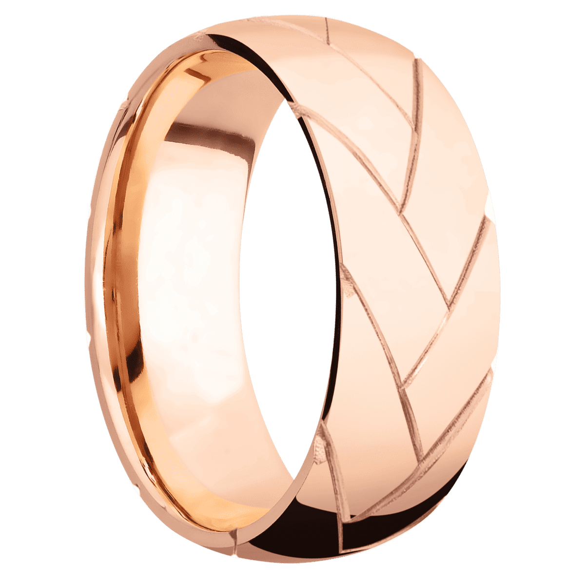 18K Rose Gold + Polish Finish