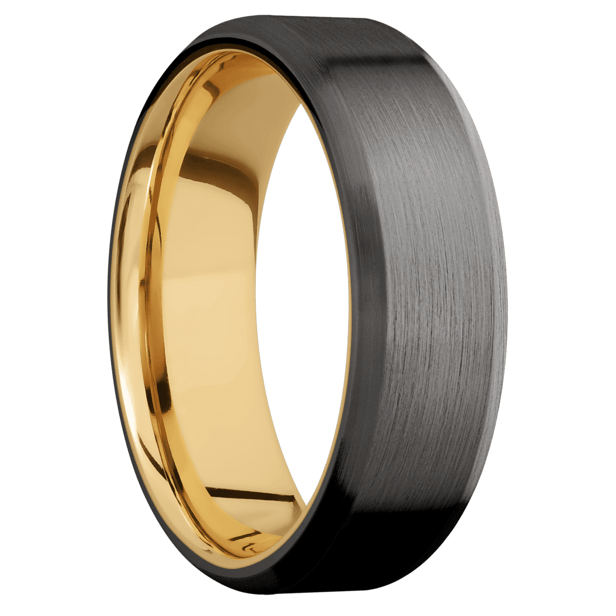 Tantalum Noir + Satin , Satin Finish + 10K Yellow Gold