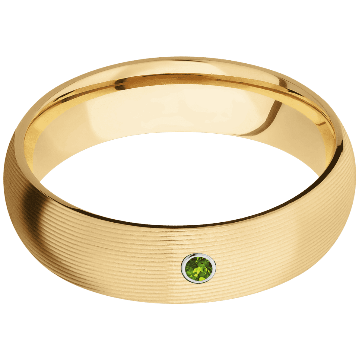10K Yellow Gold + Machine Finish