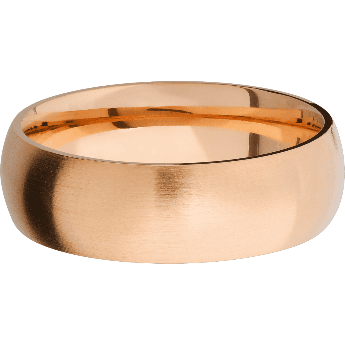 14K Rose Gold + Satin Finish